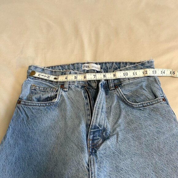 Zara Mom Jeans High Waisted Blue | Size 2 - Picture 10 of 11